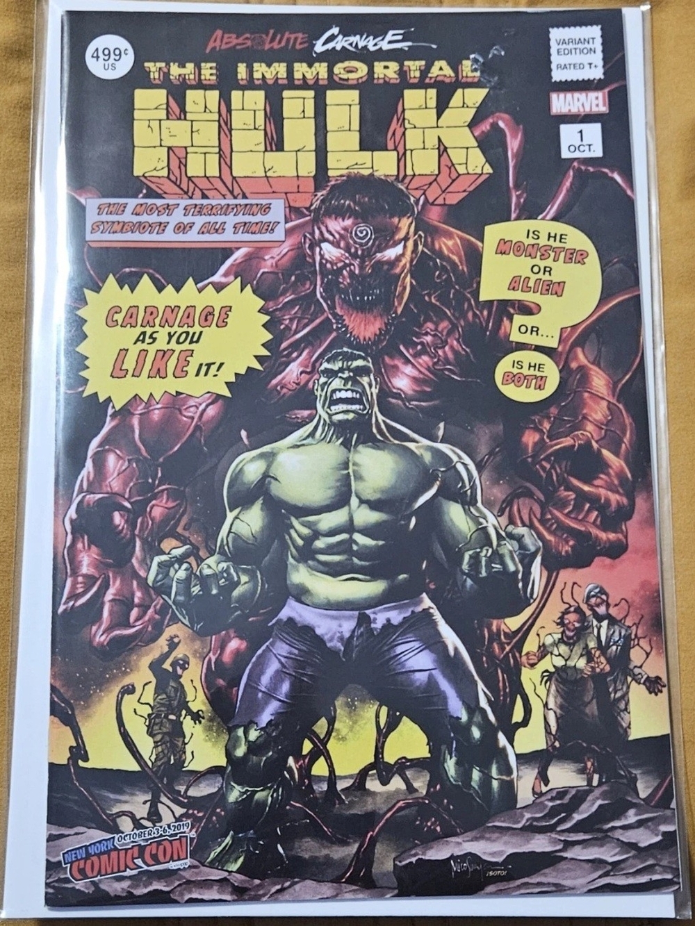 Absolute Carnage: Immortal Hulk #1 Nycc / Unknown Comics Exclusive NM-